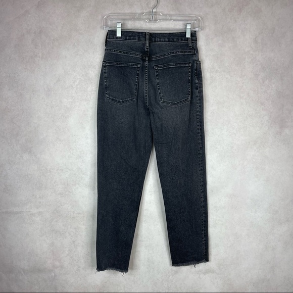 Everlane High Rise Ankle Stretch Slim Straight Jeans Washed Out Black Size 26 - Picture 7 of 8